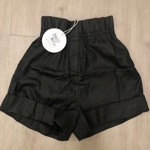 NWT Princess Polly Faux Leather Shorts
